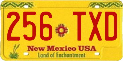 NM license plate 256TXD