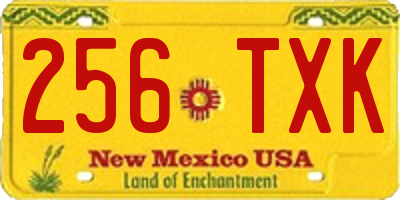 NM license plate 256TXK