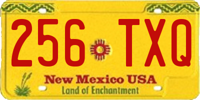 NM license plate 256TXQ