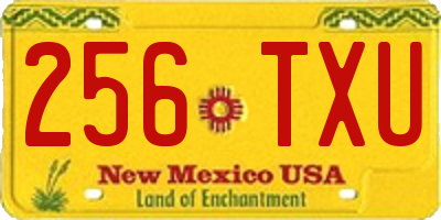 NM license plate 256TXU