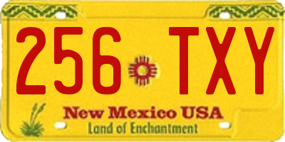 NM license plate 256TXY