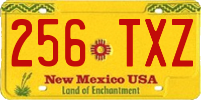 NM license plate 256TXZ
