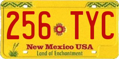 NM license plate 256TYC