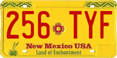 NM license plate 256TYF