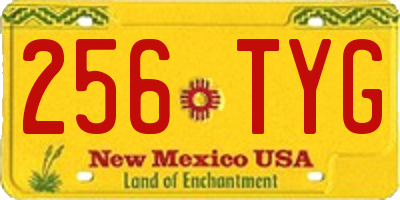 NM license plate 256TYG