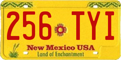 NM license plate 256TYI