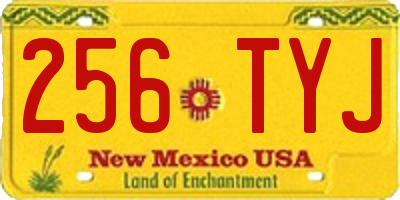 NM license plate 256TYJ