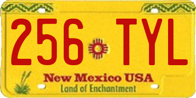 NM license plate 256TYL