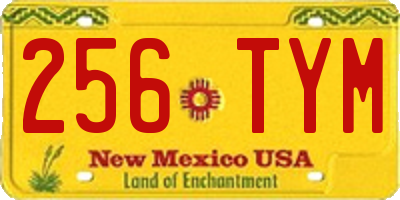 NM license plate 256TYM