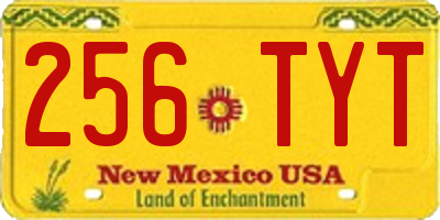 NM license plate 256TYT