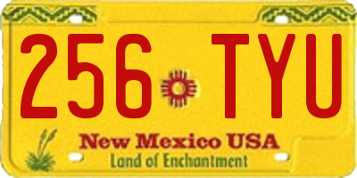 NM license plate 256TYU