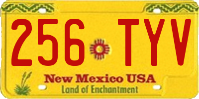 NM license plate 256TYV
