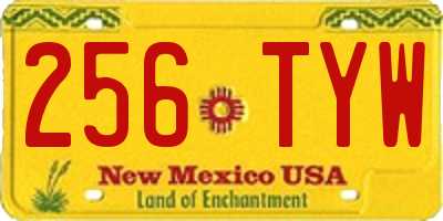 NM license plate 256TYW