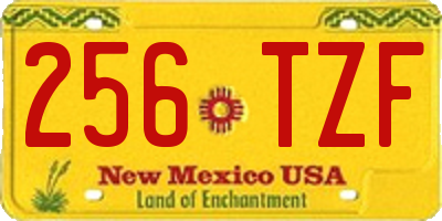 NM license plate 256TZF