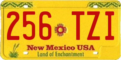 NM license plate 256TZI
