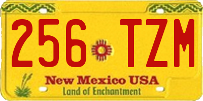 NM license plate 256TZM