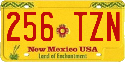 NM license plate 256TZN