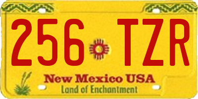 NM license plate 256TZR