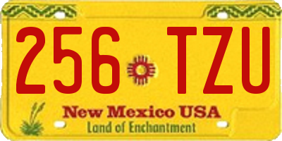 NM license plate 256TZU