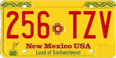 NM license plate 256TZV