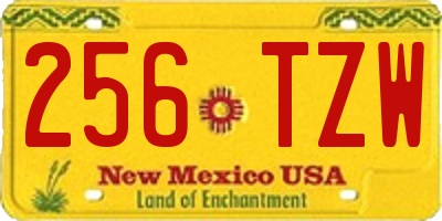 NM license plate 256TZW