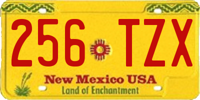 NM license plate 256TZX