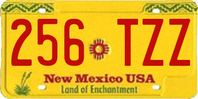 NM license plate 256TZZ