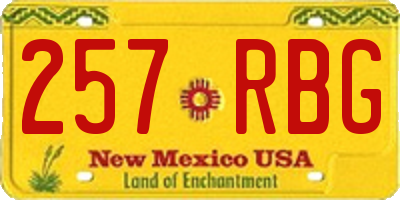 NM license plate 257RBG