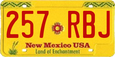 NM license plate 257RBJ
