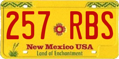 NM license plate 257RBS