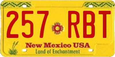 NM license plate 257RBT