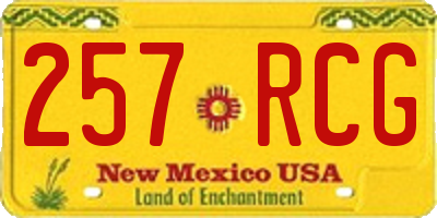 NM license plate 257RCG