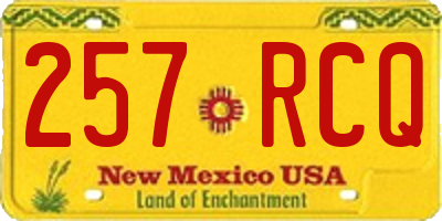 NM license plate 257RCQ