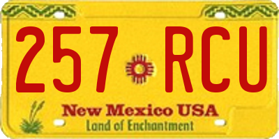 NM license plate 257RCU