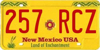 NM license plate 257RCZ
