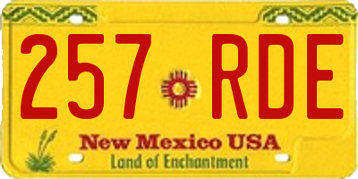 NM license plate 257RDE