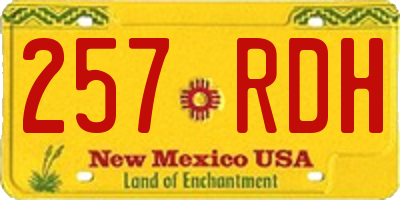 NM license plate 257RDH