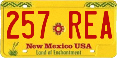 NM license plate 257REA
