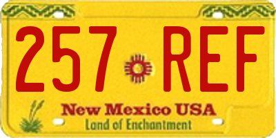 NM license plate 257REF