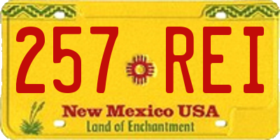 NM license plate 257REI