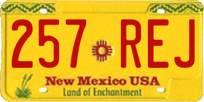 NM license plate 257REJ