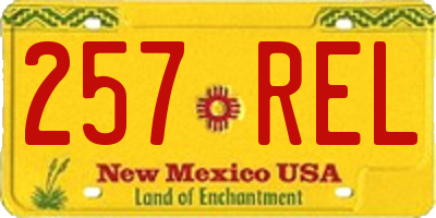 NM license plate 257REL