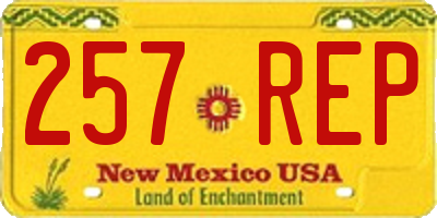 NM license plate 257REP