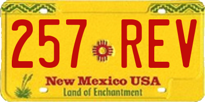 NM license plate 257REV