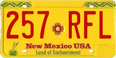 NM license plate 257RFL