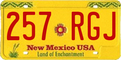NM license plate 257RGJ
