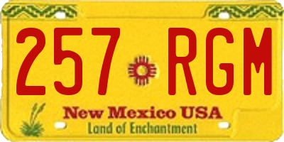 NM license plate 257RGM