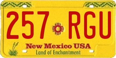 NM license plate 257RGU