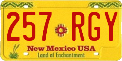 NM license plate 257RGY