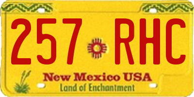 NM license plate 257RHC